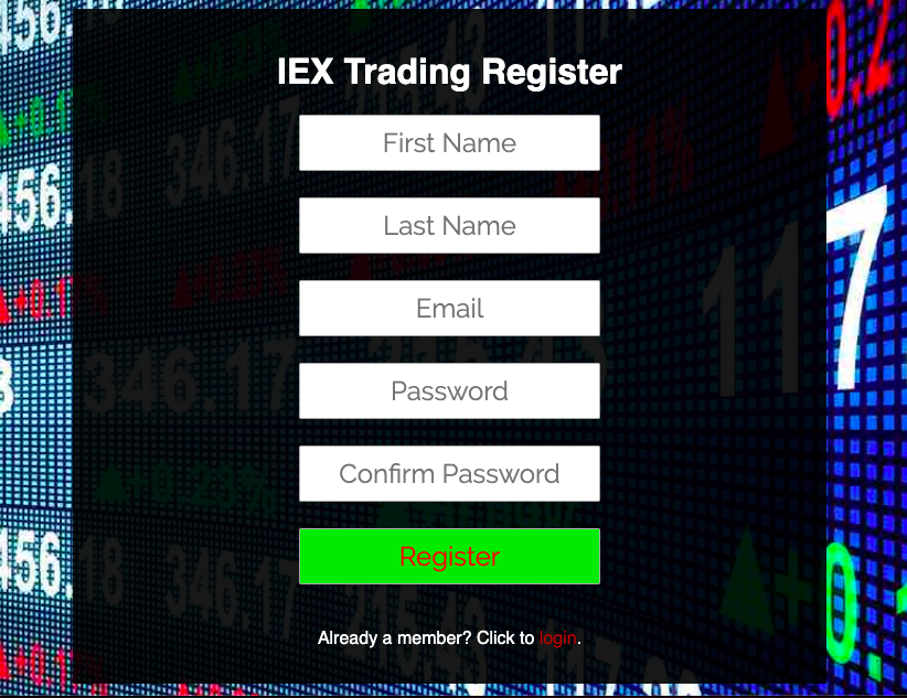 Index/Register Form