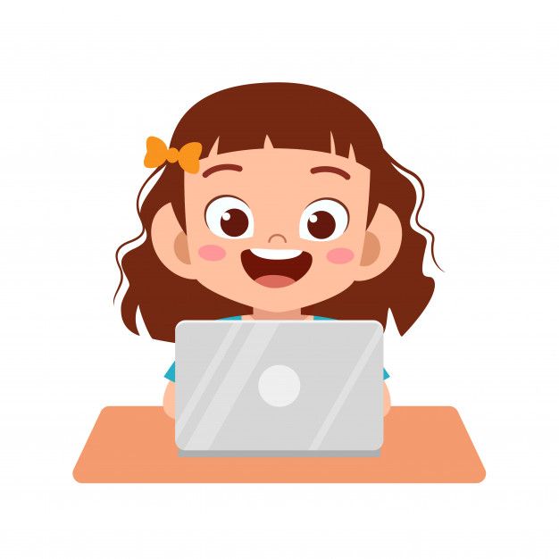 Girl using laptop