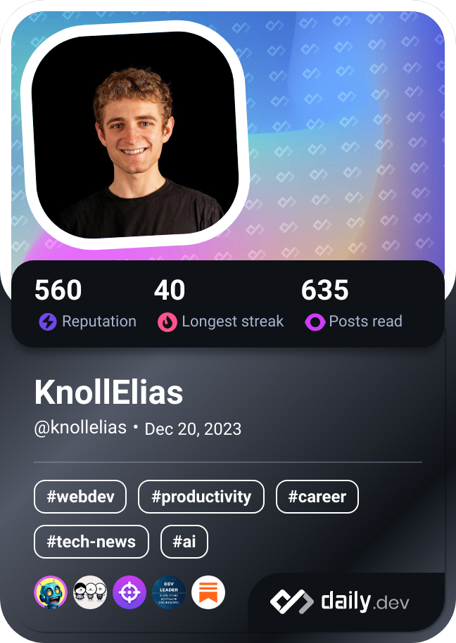 KnollElias's Dev Card