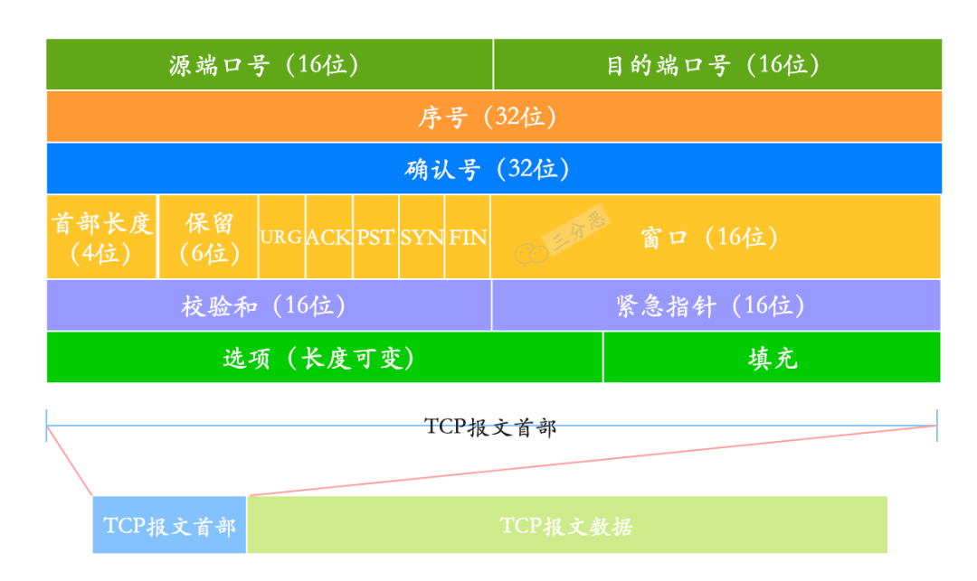 TCP 报文首部的格式