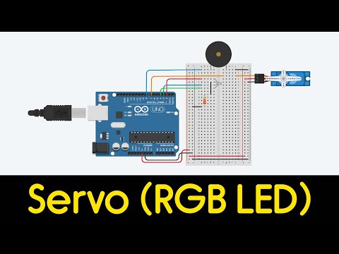 Servo Motor (RGB LED) with Arduino in Tinkercad