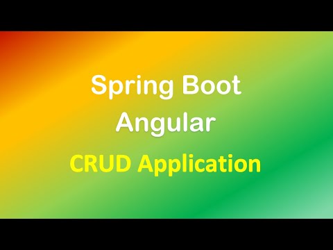 Angular Spring Boot CRUD application demo