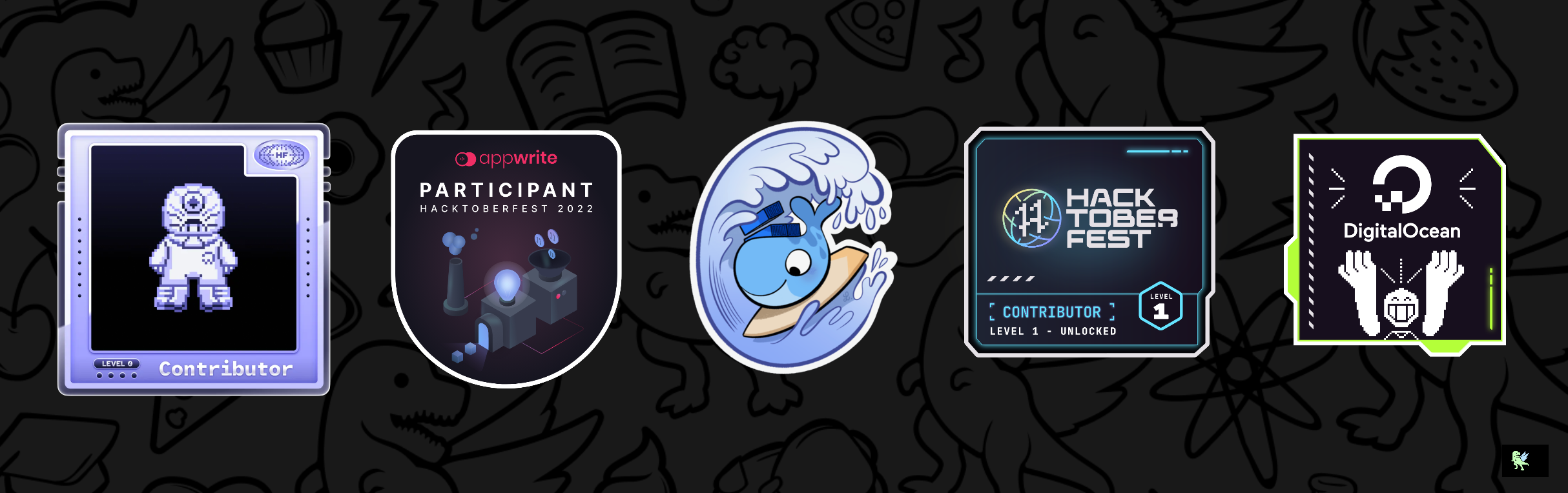 @nickrdev's Holopin badges