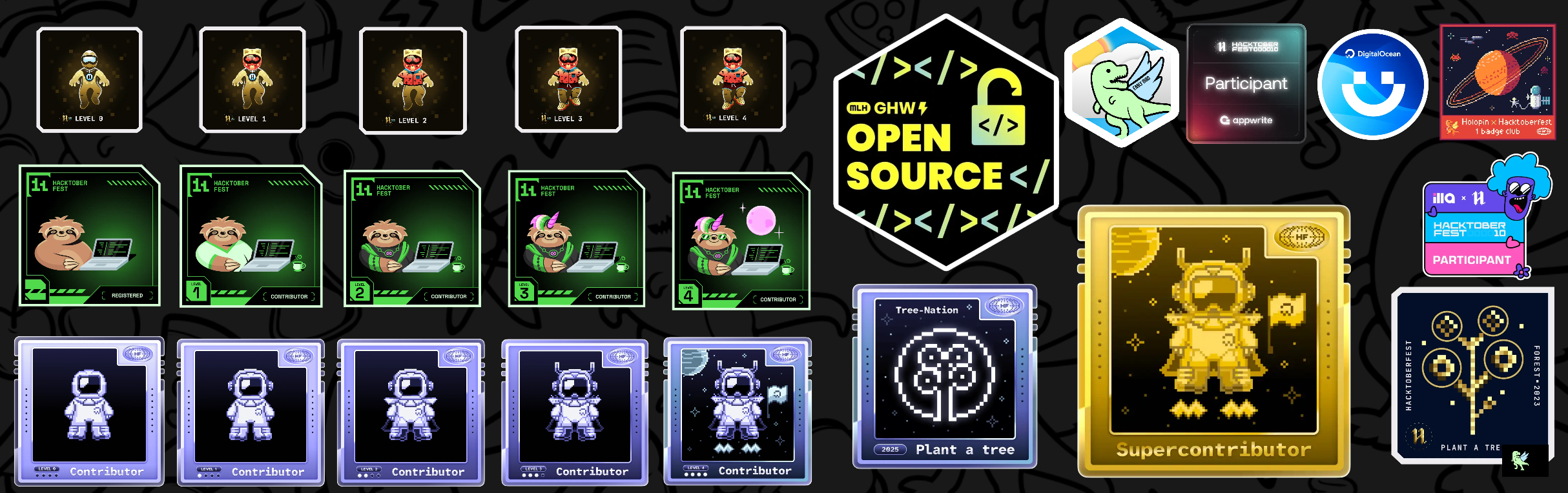 An image of @dheekshithbg's Holopin badges, which is a link to view their full Holopin profile