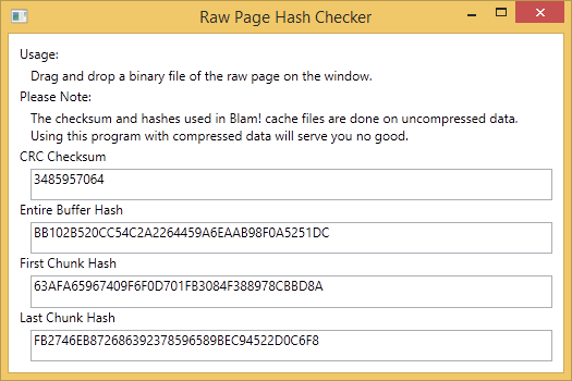 Raw Page Hash Checker