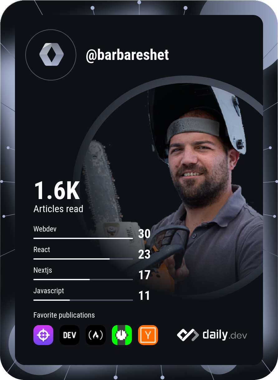 ido barnea's Dev Card