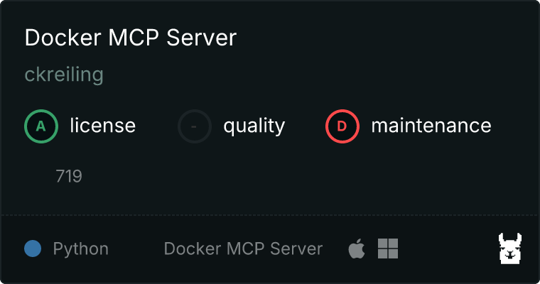Docker Server MCP server
