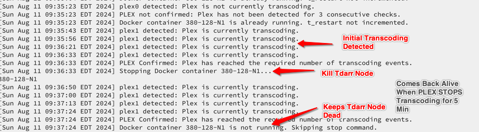 Script Detects Plex Transcoding, Stops Tdarr Node