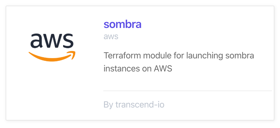 Sombra Terraform Module