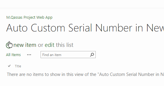 Auto Incremental Number in SharePoint New Form