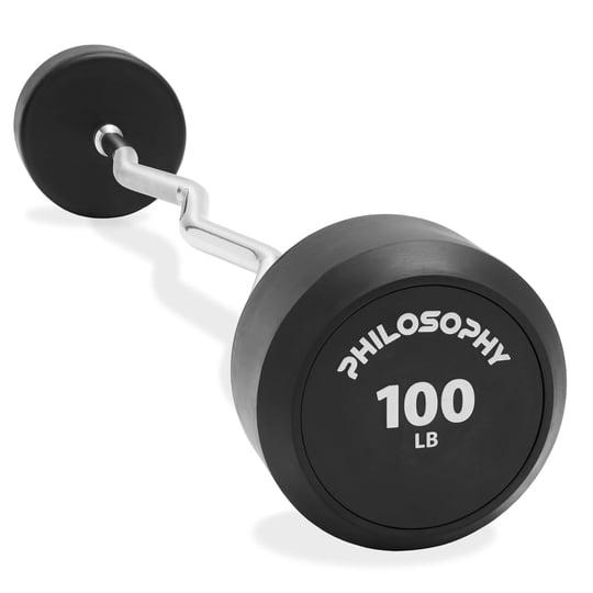 philosophy-gym-rubber-fixed-barbell-70-lb-pre-loaded-weight-ez-curl-bar-for-strength-training-weight-1