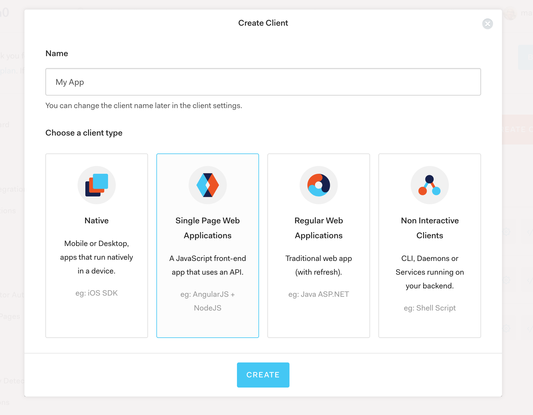 new auth0 client