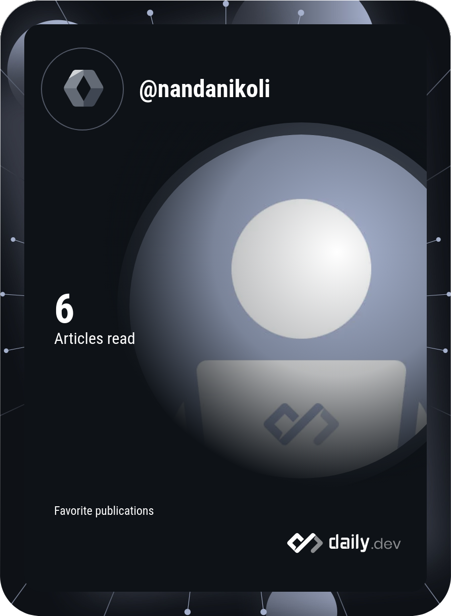 Nandani Koli's Dev Card