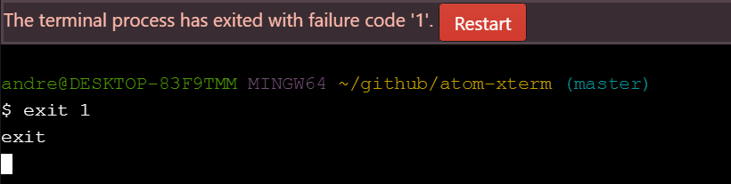 X-Terminal exit failure