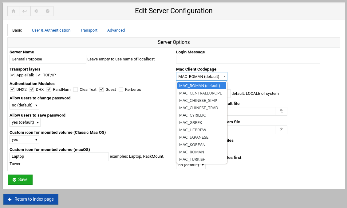 Webmin Module screenshot