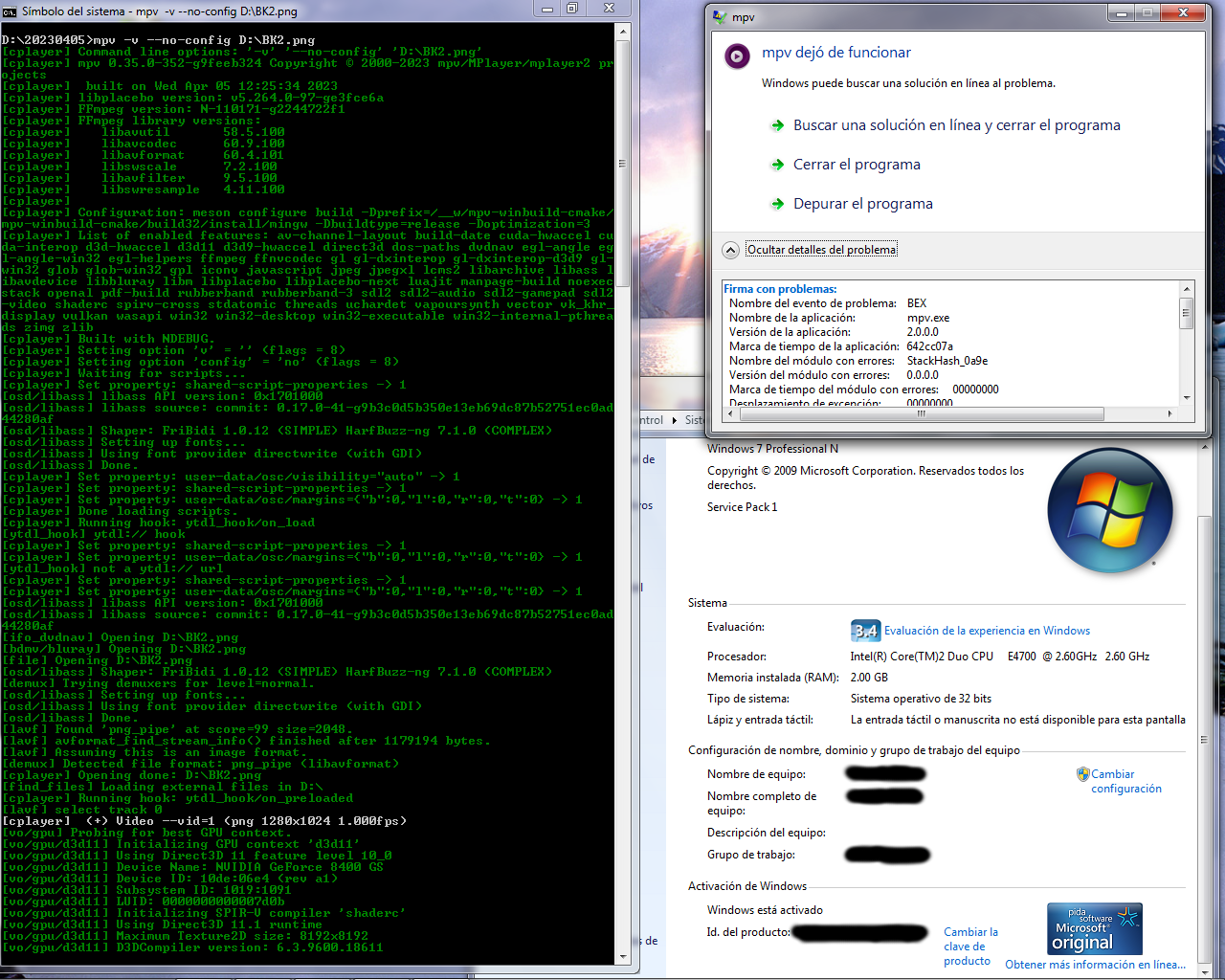 mpv i686 crash on Win7 with any video output · Issue #11610 · mpv ...