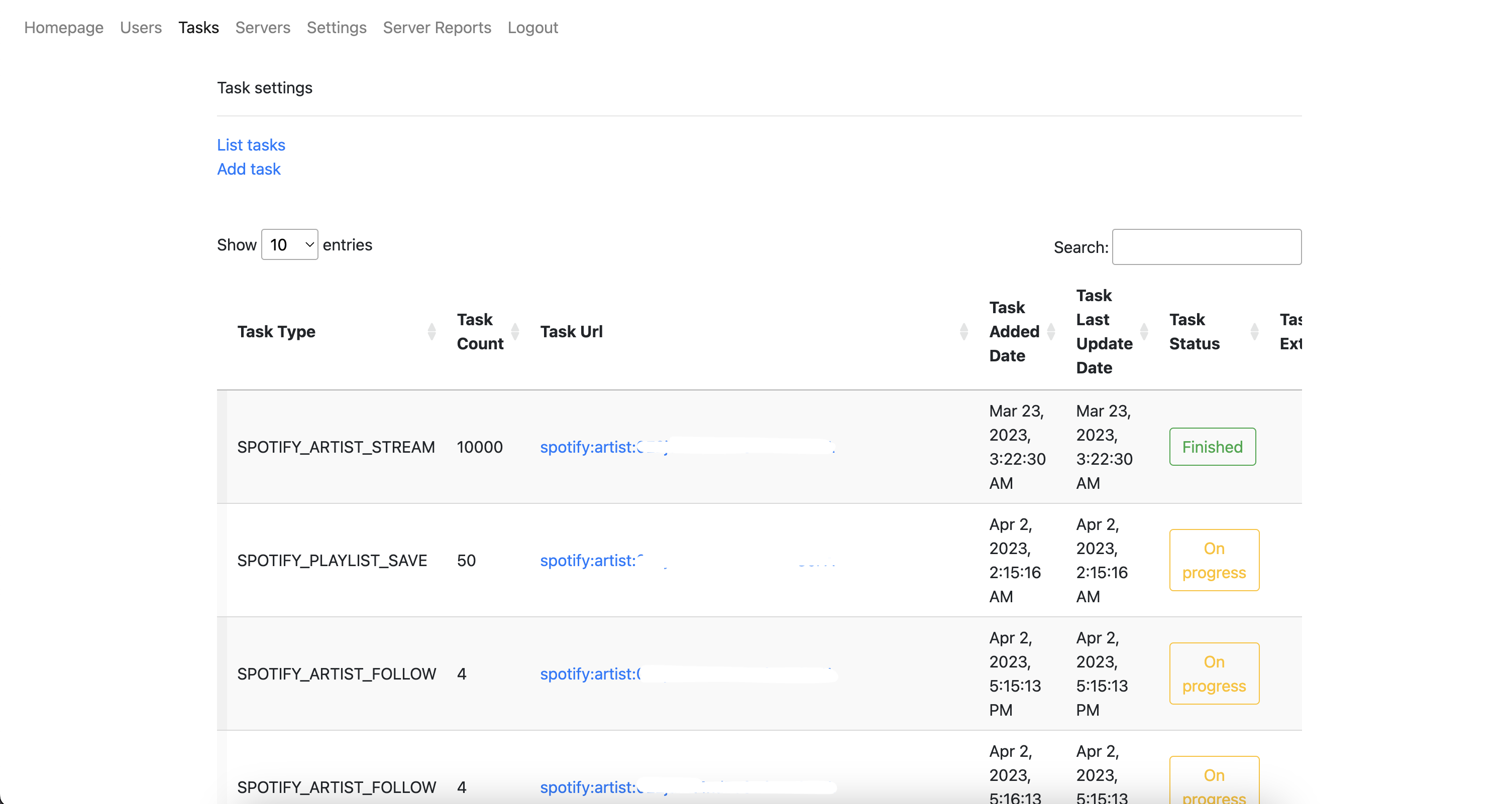 Javatify Web Interface!