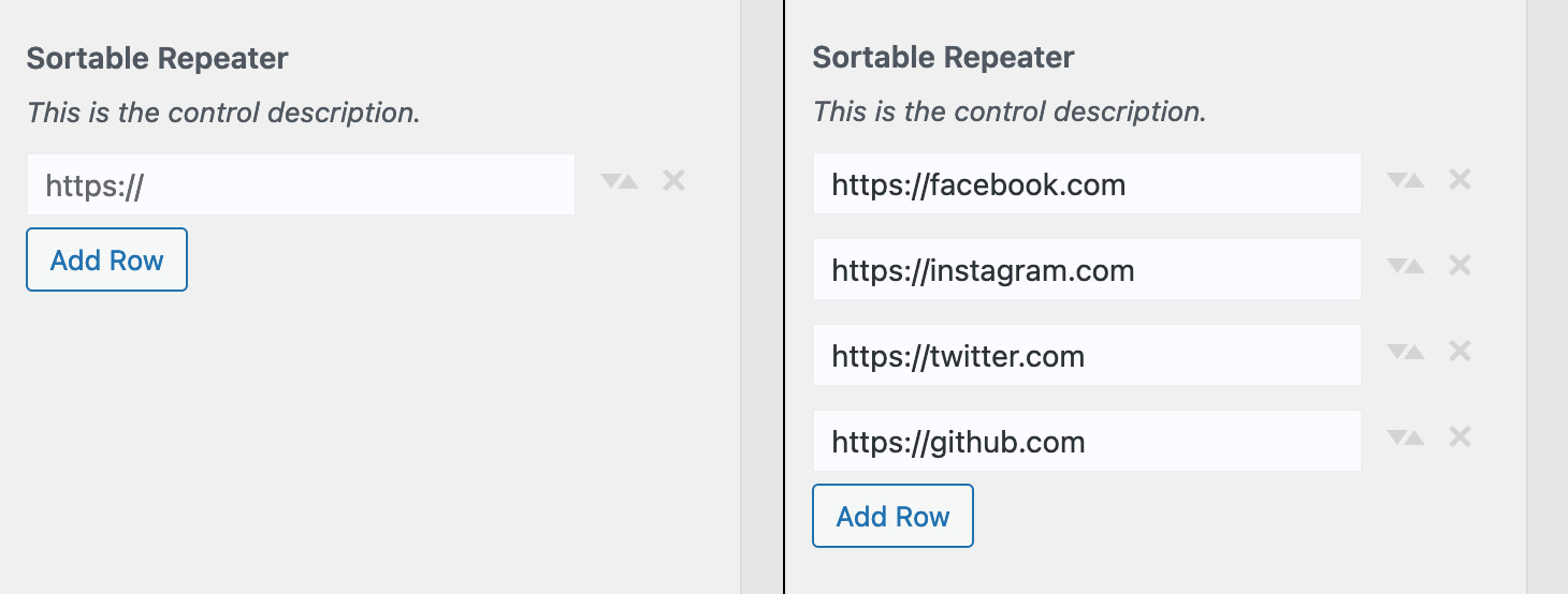 Sortable Repeater