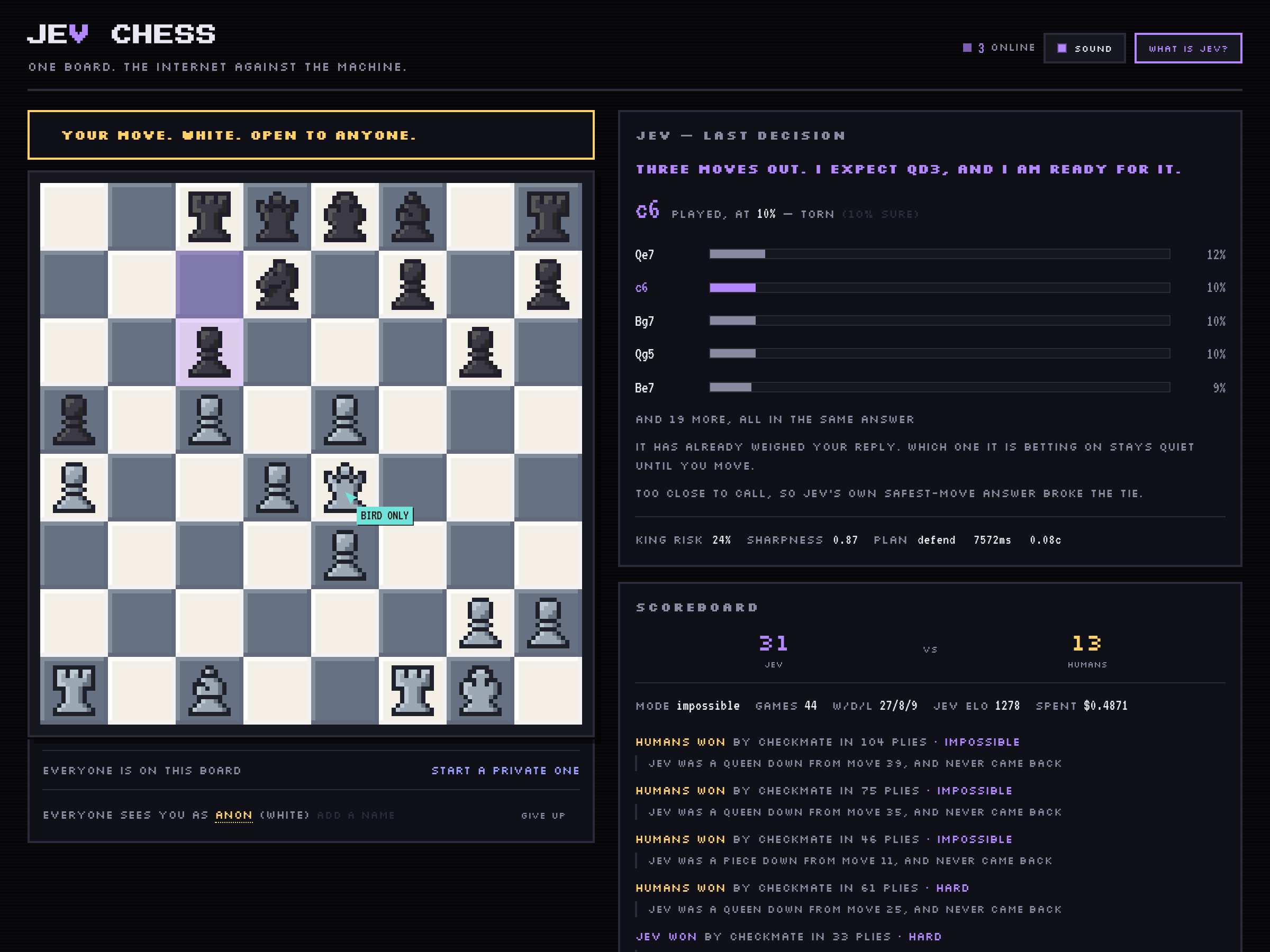 OpenRouter winner: Jev Chess — creator preview; click to watch or inspect