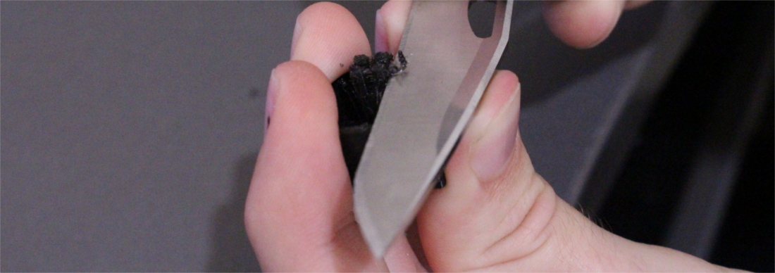 Using knife for rough removal