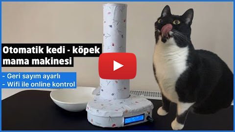 Otomatik Kedi - Köpek Mama Makinesi (Süre Ayarlı & WiFi ile kontrol) - ESP8266 Nodemcu