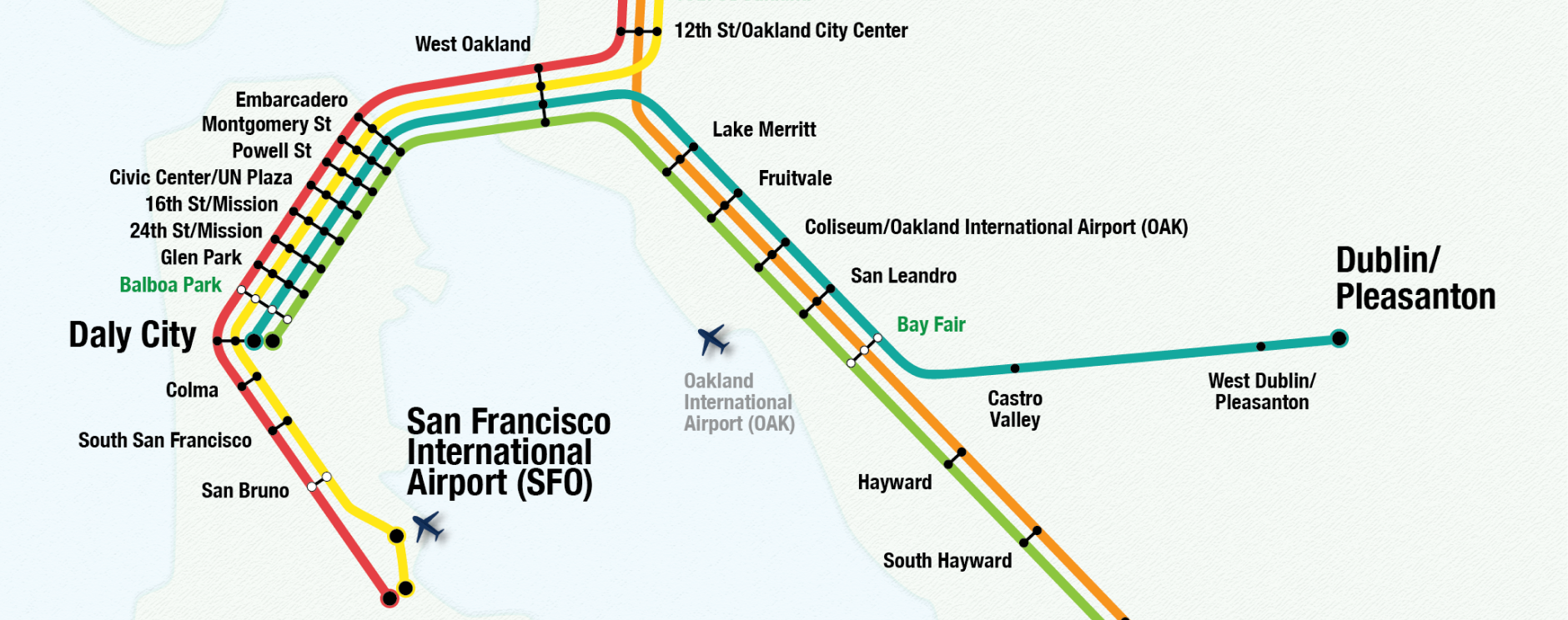 BART System Map