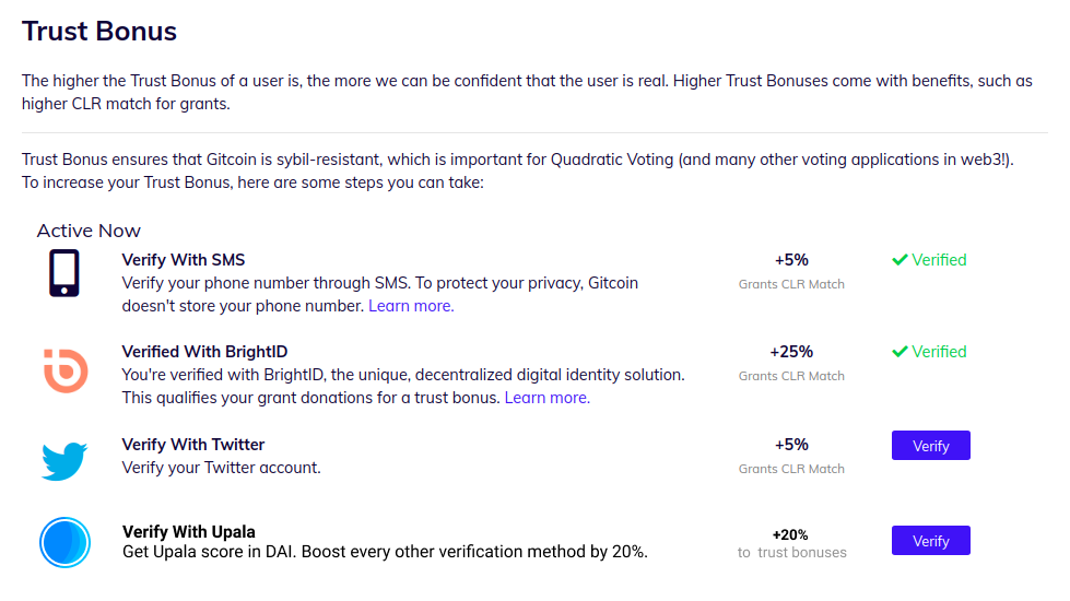 Upala on Gitcoin