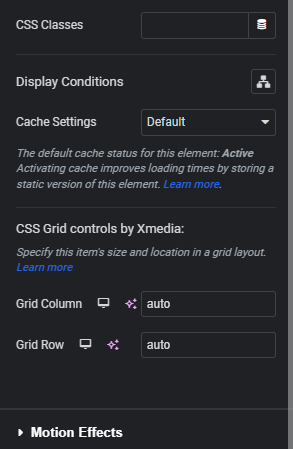 CSS Grid Controls in Elementor