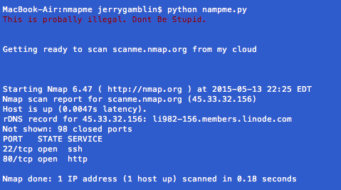 GitHub - jgamblin/nmapme: A python script to scan your public IP ...