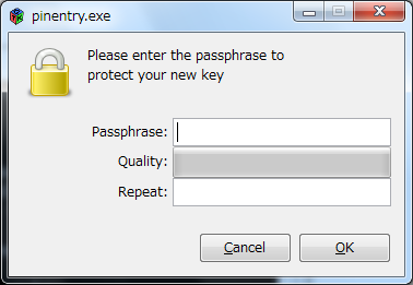 gnupg prompt: enter passphrase