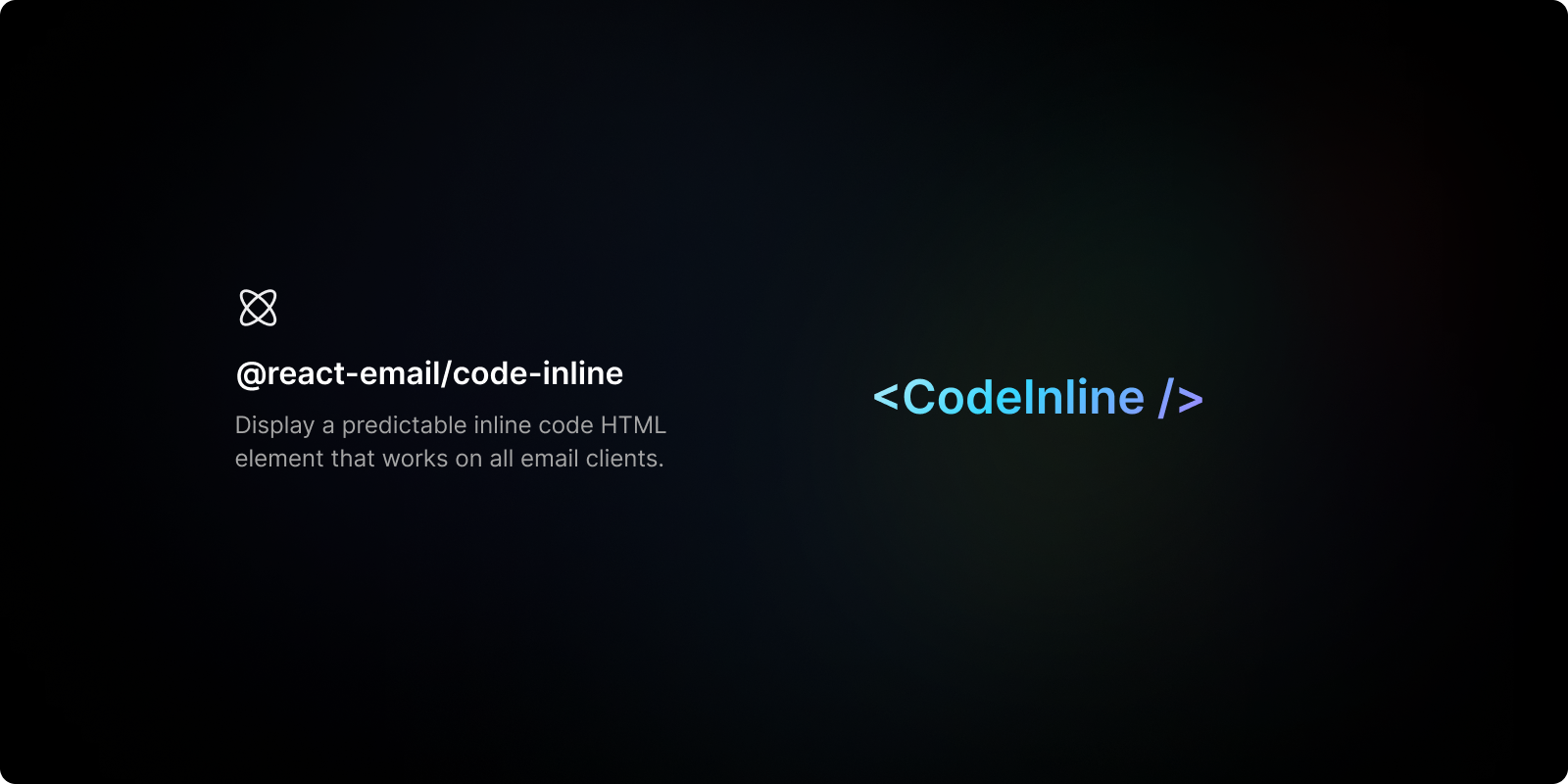 React Email code-inline cover