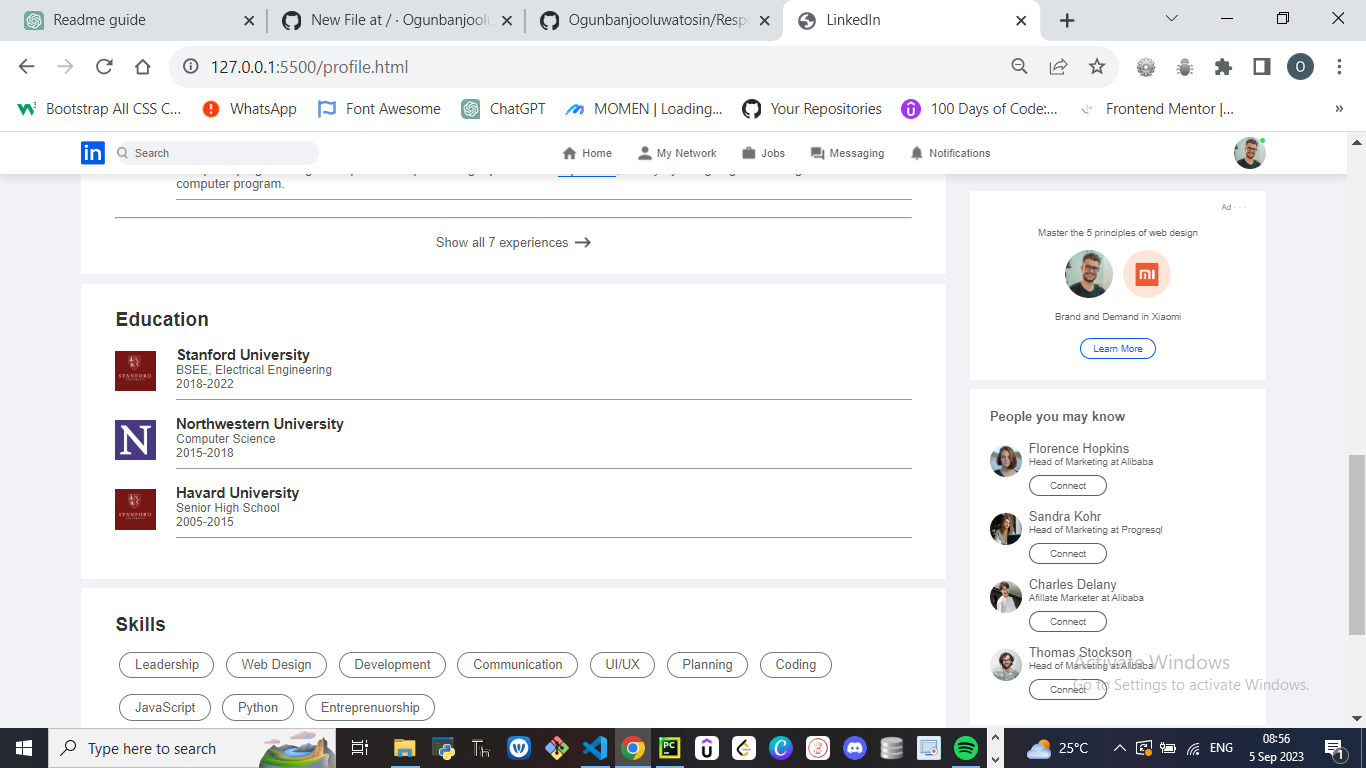 GitHub - Ogunbanjooluwatosin/Responsive-Linkedin-Clone: This Git ...