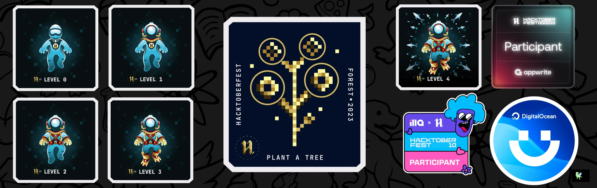 An image of @mia_rk's Holopin badges, which is a link to view their full Holopin profile