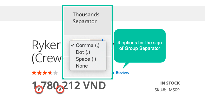 Easy to modify the thousands separator