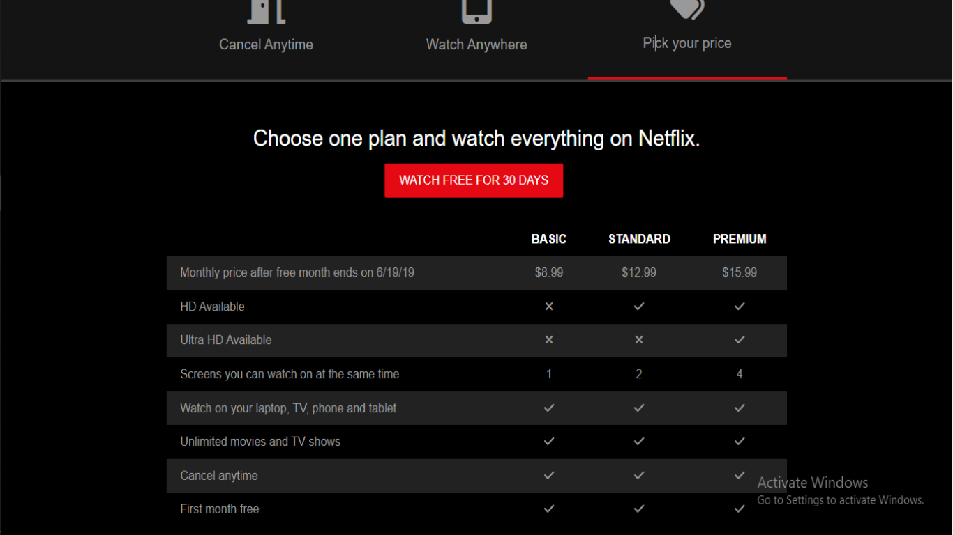 Netflix Landing Page