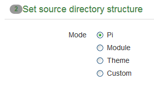 set source directory structure