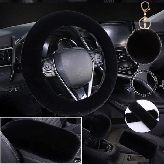 steve-yiwu-cute-fluffy-steering-wheel-cover-set-warm-soft-fur-fuzzy-covers-for-women-girls-universal-1