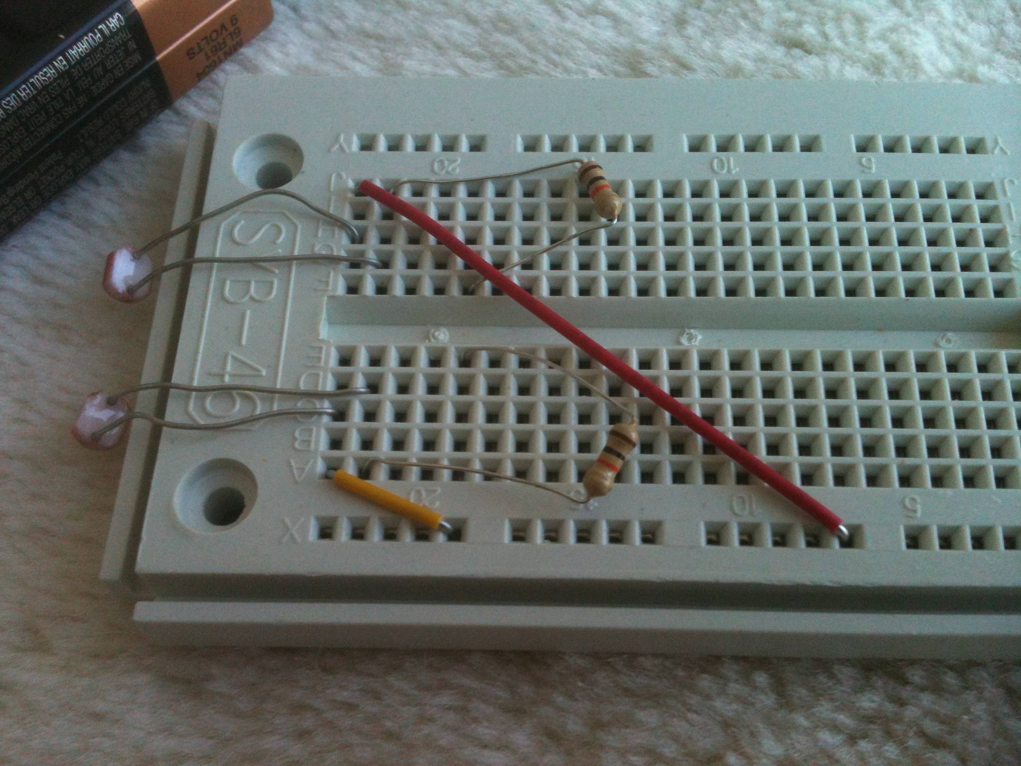 resistors and power wires