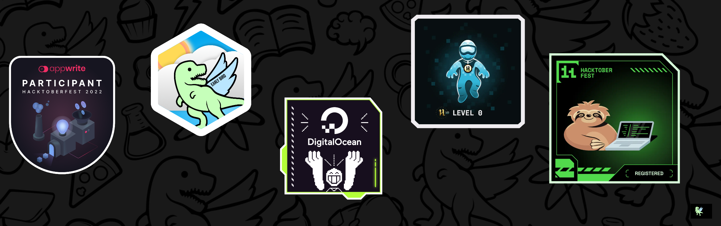 An image of @veldanava's Holopin badges, which is a link to view their full Holopin profile