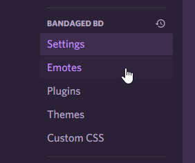 BD settings sidebar