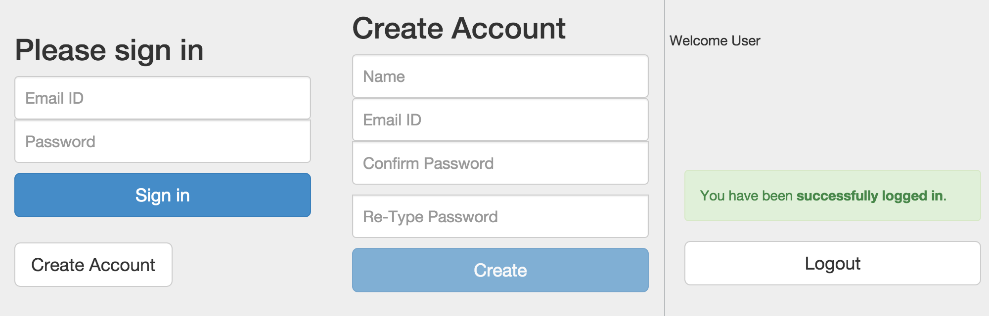 Login-Register Page Screenshot