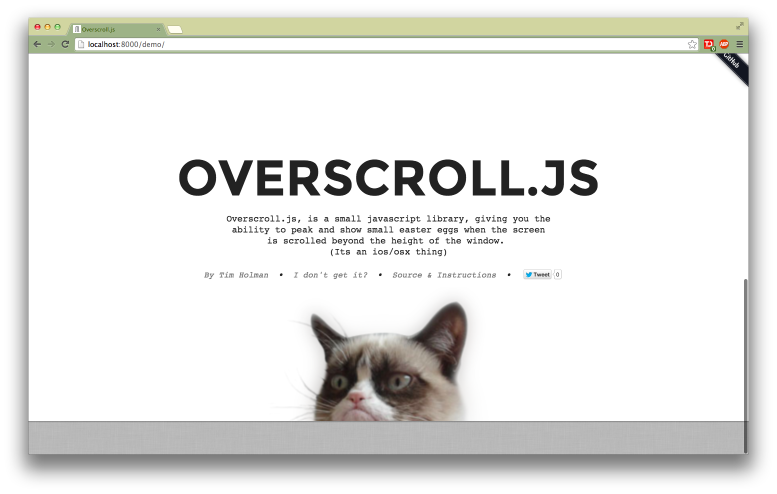 Overscroll.js doing its thing