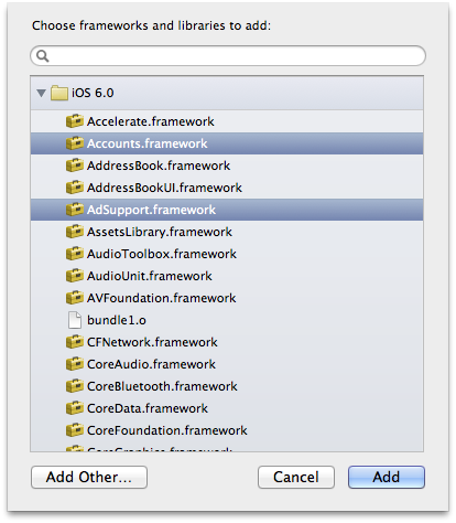 Xcode_addFramework