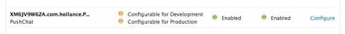 List of App IDs in the iOS Provisioning Portal