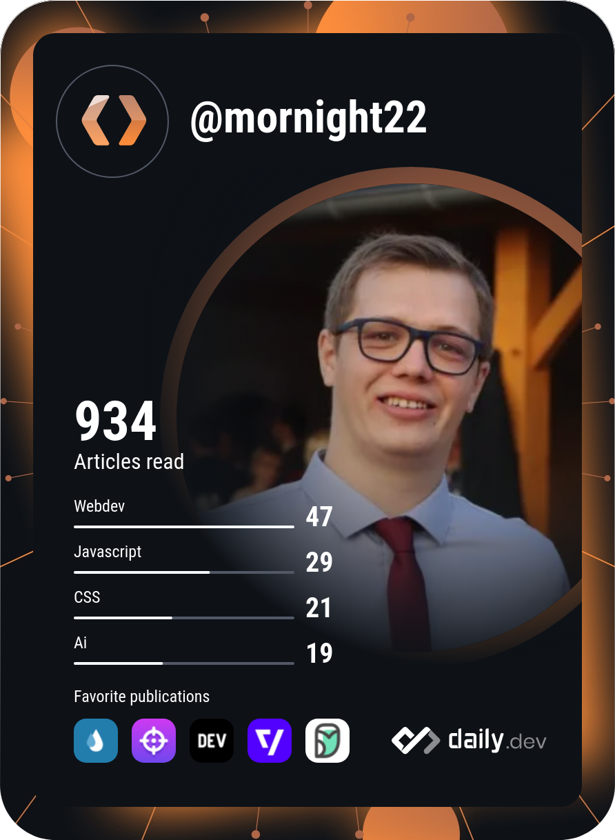 Maxime SCHAFFHAUSER's Dev Card