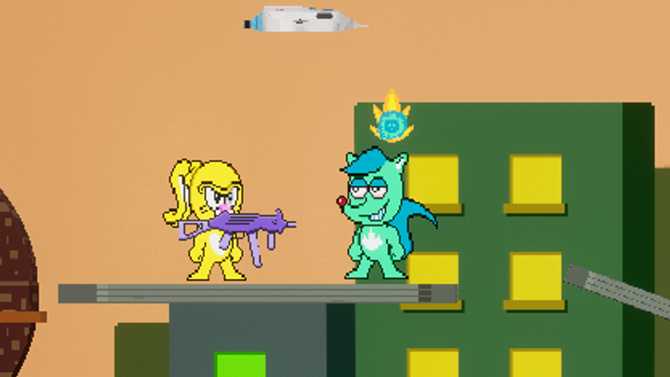 Rabbit with gun