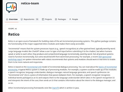Youtube link to Retico Intro Video