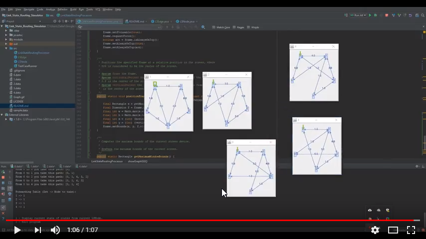 Link State Routing Simulator