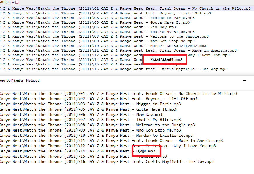 Example of invalid path in playlist