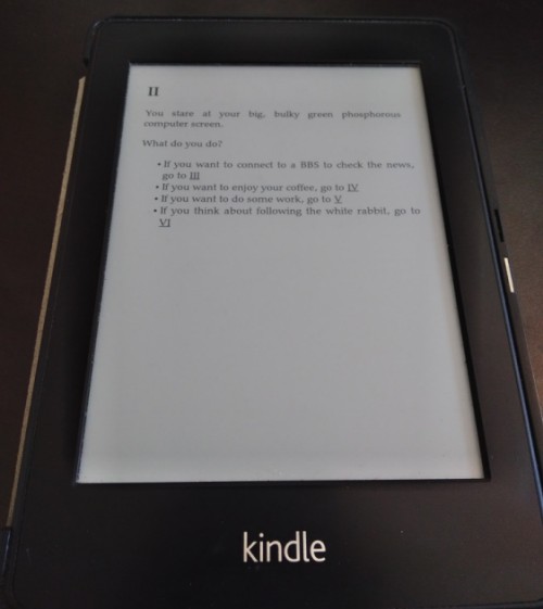 Testing at my Kindle reader